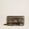 Bolso Gioia en piel vintage negra con detalles dorados Bolso Gioia en piel vintage negra con detalles dorados