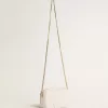 Bolso Mini Star en piel color blanco mantequilla con estrella tono sobre tono