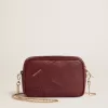 Bolso Mini Star en piel color vino con estrella tono sobre tono