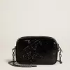 Bolso Mini Star en piel negra con estrella de cristal Swarovski