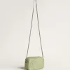 Bolso Mini Star en piel verde claro con estampado de serpiente Bolso Mini Star en piel verde claro con estampado de serpiente