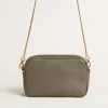 Bolso Mini Star en piel verde salvia con estrella tono sobre tono