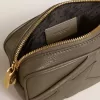 Bolso Mini Star en piel verde salvia con estrella tono sobre tono