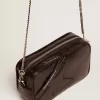 Bolso Mini Star para mujer en piel negra brillante con estrella tono sobre tono Bolso Mini Star para mujer en piel negra brillante con estrella tono sobre tono