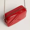 Bolso Mini Star para mujer en piel pintada de color rojo con estrella tono sobre tono