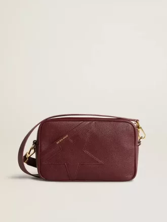 Bolso Star en piel color vino con estrella tono sobre tono