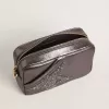 Bolso Star en piel metalizada gris con estrella de cristal Swarovski Bolso Star en piel metalizada gris con estrella de cristal Swarovski
