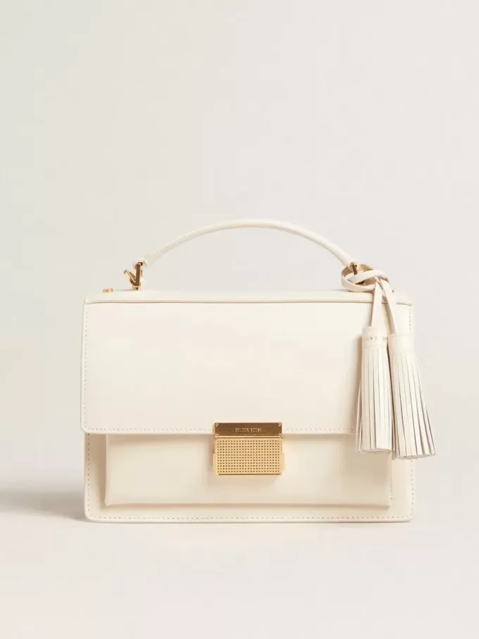 Bolso Venezia en piel acolchada color mantequilla con detalles dorados Bolso Venezia en piel acolchada color mantequilla con detalles dorados