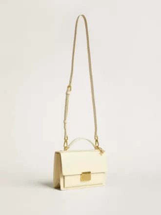 Bolso Venezia en piel acolchada color mantequilla con doble charm