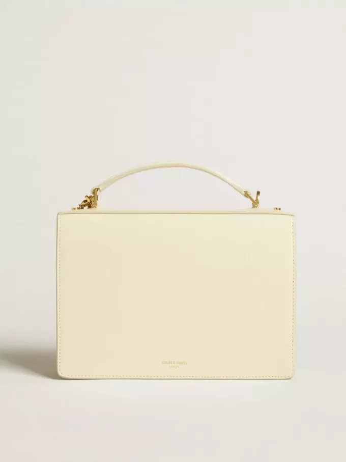 Bolso Venezia en piel acolchada color mantequilla con doble charm