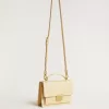 Bolso Venezia en piel con estampado pitón beige y detalles dorados. Bolso Venezia en piel con estampado pitón beige y detalles dorados.
