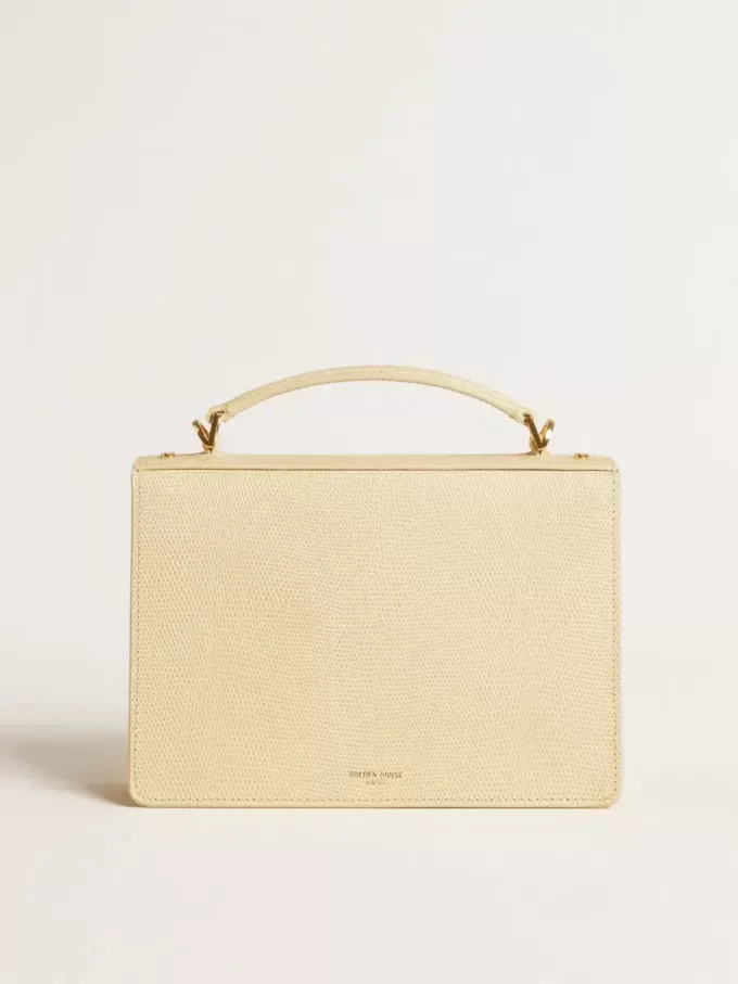 Bolso Venezia en piel con estampado pitón beige y detalles dorados. Bolso Venezia en piel con estampado pitón beige y detalles dorados.