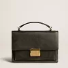 Bolso Venezia en piel envejecida negra con detalles dorados Bolso Venezia en piel envejecida negra con detalles dorados