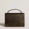 Bolso Venezia en piel envejecida negra con detalles dorados Bolso Venezia en piel envejecida negra con detalles dorados