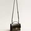 Bolso Venezia en piel metalizada negra con detalles negros Bolso Venezia en piel metalizada negra con detalles negros