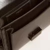 Bolso Venezia en piel metalizada negra con detalles negros Bolso Venezia en piel metalizada negra con detalles negros
