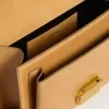 Bolso Venezia en piel repujada amarillo ocre con detalles dorados