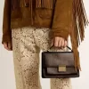 Bolso Venezia en piel vintage marrón oscuro repujada con detalles dorados Bolso Venezia en piel vintage marrón oscuro repujada con detalles dorados