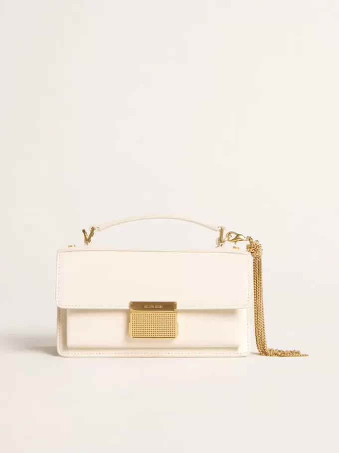 Bolso Venezia pequeño en piel color mantequilla con detalles dorados Bolso Venezia pequeño en piel color mantequilla con detalles dorados