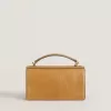Bolso Venezia pequeño en piel color tabaco con detalles dorados Bolso Venezia pequeño en piel color tabaco con detalles dorados