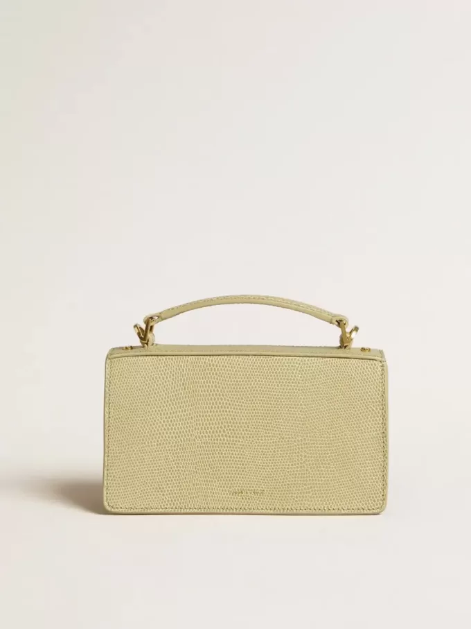 Bolso Venezia pequeño en piel con estampado de pitón verde claro y detalles dorados Bolso Venezia pequeño en piel con estampado de pitón verde claro y detalles dorados