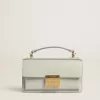 Bolso Venezia pequeño en piel gris mineral con detalles dorados Bolso Venezia pequeño en piel gris mineral con detalles dorados