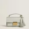 Bolso Venezia pequeño en piel gris mineral con detalles dorados Bolso Venezia pequeño en piel gris mineral con detalles dorados
