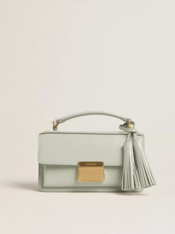 Bolso Venezia pequeño en piel gris mineral con detalles dorados Bolso Venezia pequeño en piel gris mineral con detalles dorados
