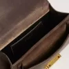 Bolso Venezia pequeño en piel marrón oscuro con hebilla dorada Bolso Venezia pequeño en piel marrón oscuro con hebilla dorada