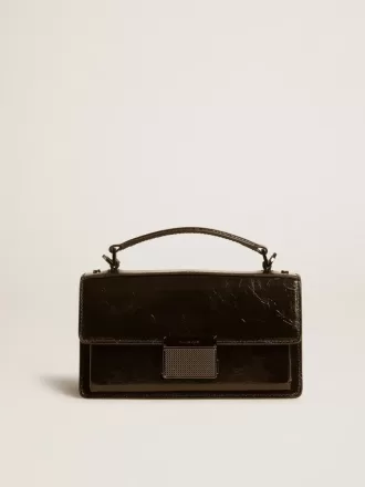 Bolso Venezia pequeño en piel metalizada negra con detalles negros Bolso Venezia pequeño en piel metalizada negra con detalles negros