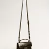 Bolso Venezia pequeño en piel metalizada negra con detalles negros Bolso Venezia pequeño en piel metalizada negra con detalles negros