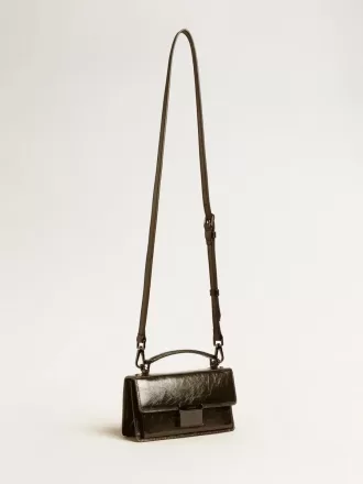Bolso Venezia pequeño en piel metalizada negra con detalles negros Bolso Venezia pequeño en piel metalizada negra con detalles negros