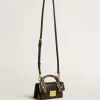Bolso Venezia pequeño en piel negra con pañuelo de seda Bolso Venezia pequeño en piel negra con pañuelo de seda