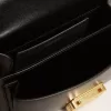 Bolso Venezia pequeño en piel negra con pañuelo de seda Bolso Venezia pequeño en piel negra con pañuelo de seda