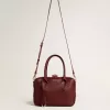 Bolso Vita en piel burdeos con detalles dorados Bolso Vita en piel burdeos con detalles dorados