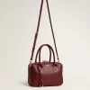 Bolso Vita en piel burdeos con detalles dorados Bolso Vita en piel burdeos con detalles dorados