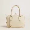 Bolso Vita en piel color mantequilla con detalles dorados Bolso Vita en piel color mantequilla con detalles dorados