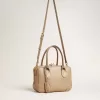 Bolso Vita en piel color topo con detalles dorados Bolso Vita en piel color topo con detalles dorados