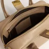 Bolso Vita en piel color topo con detalles dorados Bolso Vita en piel color topo con detalles dorados