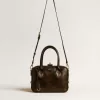 Bolso Vita en piel envejecida negra con detalles dorados Bolso Vita en piel envejecida negra con detalles dorados