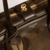 Bolso Vita en piel envejecida negra con detalles dorados Bolso Vita en piel envejecida negra con detalles dorados