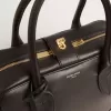 Bolso Vita en piel lisa negra con detalles dorados Bolso Vita en piel lisa negra con detalles dorados