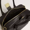 Bolso Vita en piel lisa negra con detalles dorados Bolso Vita en piel lisa negra con detalles dorados