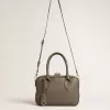 Bolso Vita en piel verde salvia con detalles dorados Bolso Vita en piel verde salvia con detalles dorados