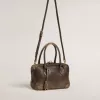 Bolso Vita en piel vintage marrón con detalles dorados Bolso Vita en piel vintage marrón con detalles dorados