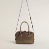 Bolso Vita en piel vintage marrón con detalles dorados Bolso Vita en piel vintage marrón con detalles dorados