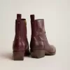 Botas bajas Debbie para mujer en piel burdeos Botas bajas Debbie para mujer en piel burdeos