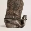 Botas bajas Wish Star para hombre en piel negra con estrella plateada Botas bajas Wish Star para hombre en piel negra con estrella plateada