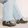 Botas bajas Wish Star para hombre en piel negra con estrella plateada Botas bajas Wish Star para hombre en piel negra con estrella plateada