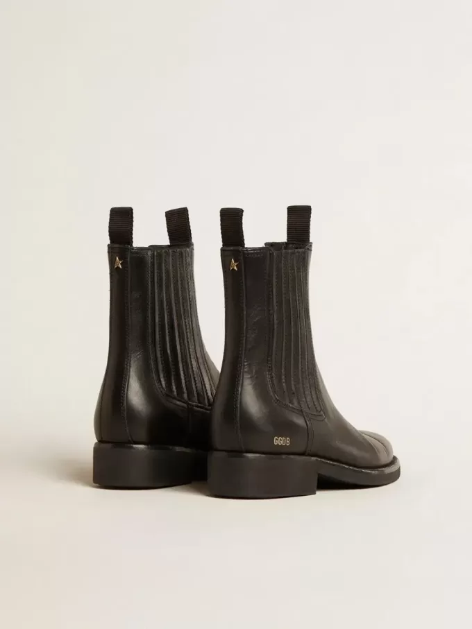 Botas Chelsea de mujer en piel negra Botas Chelsea de mujer en piel negra